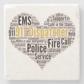 911 Dispatcher Word Cloud ストーンコースター