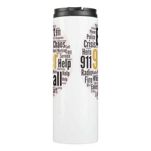 911 Dispatcher Word Cloud タンブラー (裏面)