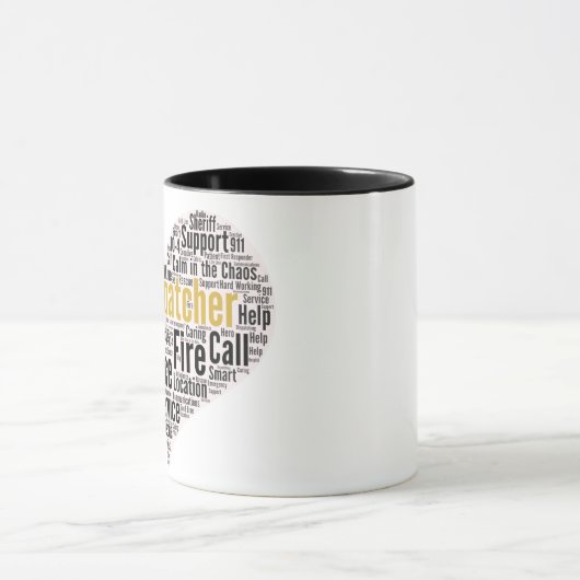 911 Dispatcher Word Cloud マグカップ (中央)