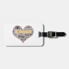 911 Dispatcher Word Cloud ラゲッジタグ