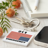 911 Emergency Keychain キーホルダー (正面右)