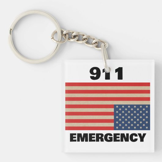 911 Emergency Keychain キーホルダー (正面)
