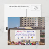 911 Ground Zero Thank You America ポストカード (正面/裏面)