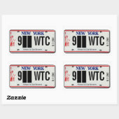 911 Memorial NY License Plateステッカー2 長方形シール (シート)