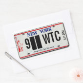 911 Memorial NY License Plateステッカー2 長方形シール (封筒)