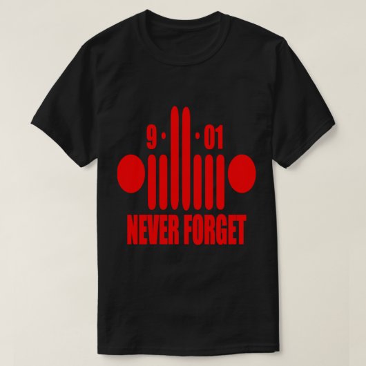911 NEVER 忘れ,93便National Memorial,911 Tシャツ (デザイン正面)