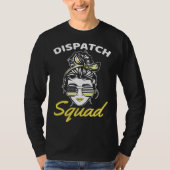 911 Squad Dispatcher Thin Yellow Line Dispatch Ame Tシャツ (正面)