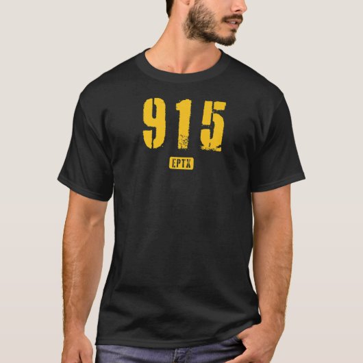 915 EPTX El Paso TXラフ・ステンシルデザインPremium_7 Tシャツ (正面)