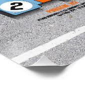 917 Blue - Orange Design ポスター (コーナー)