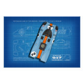 917 Daytona Blueprint ポスター (正面)