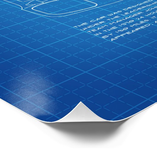 917 Daytona Blueprint ポスター (コーナー)