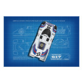 917 Martini Blueprint ポスター (正面)