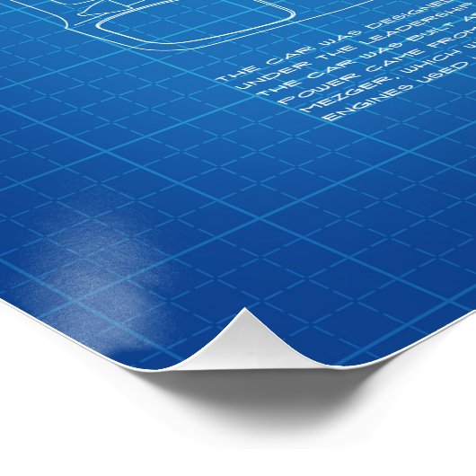 917 Martini Blueprint ポスター (コーナー)