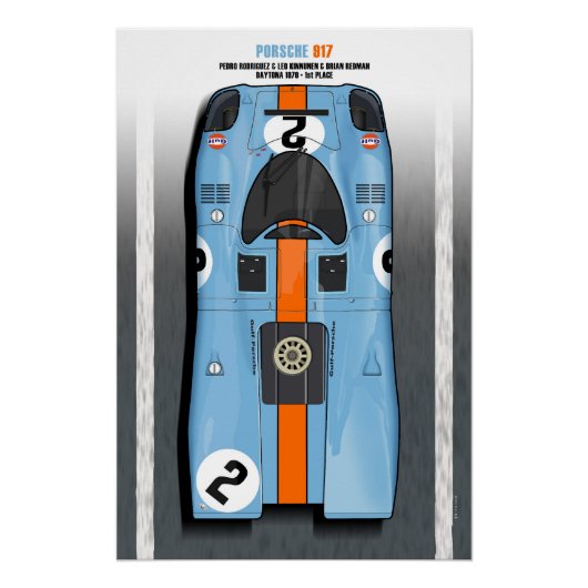 917 Rodriguez - Kinnunen Daytona 1970 ポスター (正面)