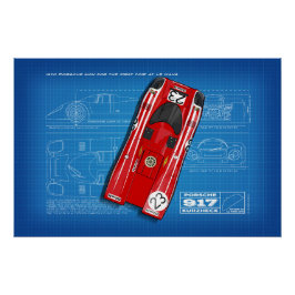 917 Salzburg Blueprint ポスター