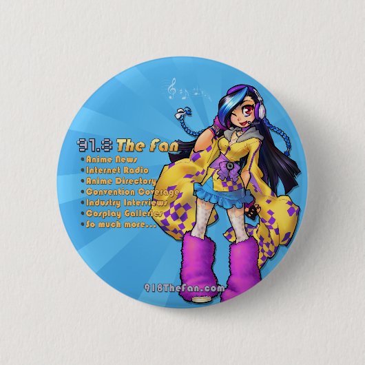 91.8ボタン 缶バッジ (正面)