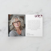 91 & Fabulous Orchid Photo Birthday Greeting Card カード (内部)