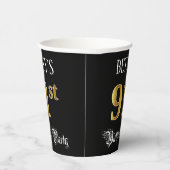 91th Birthday Party – スクリプファンシート、フェイク金ゴールド・ルック 紙コップ (右)