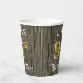 91th Birthday Party — フェイク金ゴールド&ウッドフェイク・ルックス 紙コップ (右)