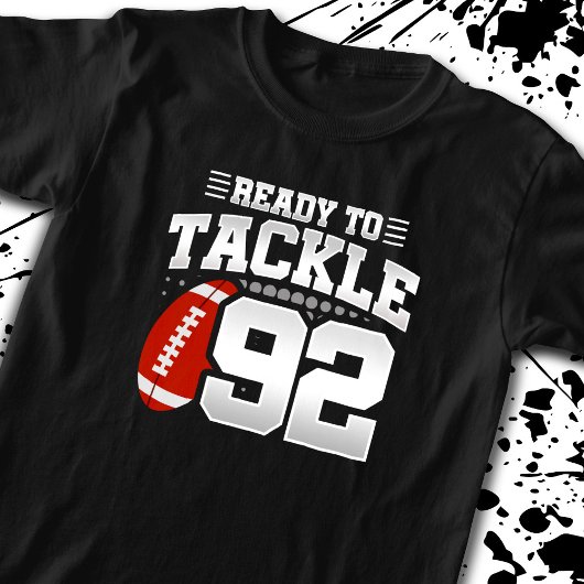 92に取り組む準備 – キッズサッカー選手の誕生日 Tシャツ