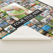 92フォトパーソナライズされたコラージュカスタムカラー シェルパブランケット (3/4)