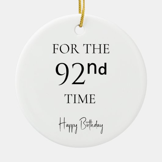 92回目のお誕生日おめでとう セラミックオーナメント (正面)