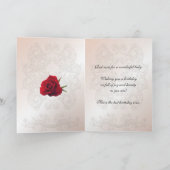 92回目の誕生日カード(バラと葉付) カード (内部)