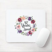92年の愛されたフローラ92誕生日女性92年 マウスパッド (マウス)