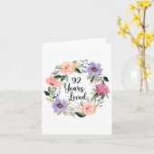 92年の愛92誕生日フローラ92年の愛 カード (黄色い花)