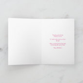 92歳のお誕生日おめでとうピンクのタイポグラフィ カード (内部)