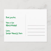 92歳の誕生日おめでとう：楽しい星柄、虹92、[名前] ポストカード (裏面)