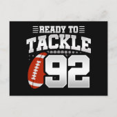 92歳の誕生日フットボールパーティー ポストカード (正面)