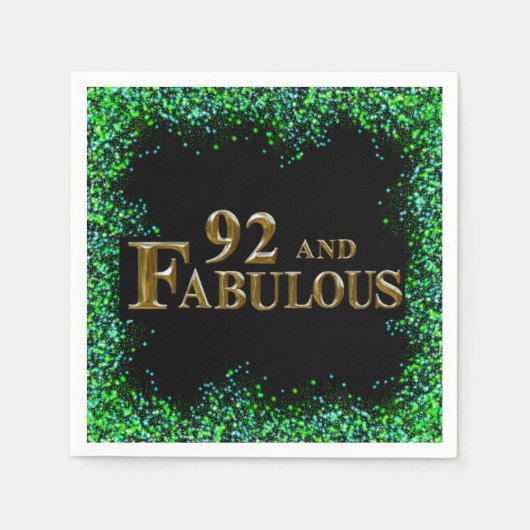 92歳の誕生日 スタンダードカクテルナプキン (正面)