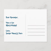 92歳の誕生日 – 楽しい花火模様 + 虹 92 ポストカード (裏面)