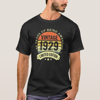 92歳ヴィンテージ1929限定版92nd Birt Tシャツ