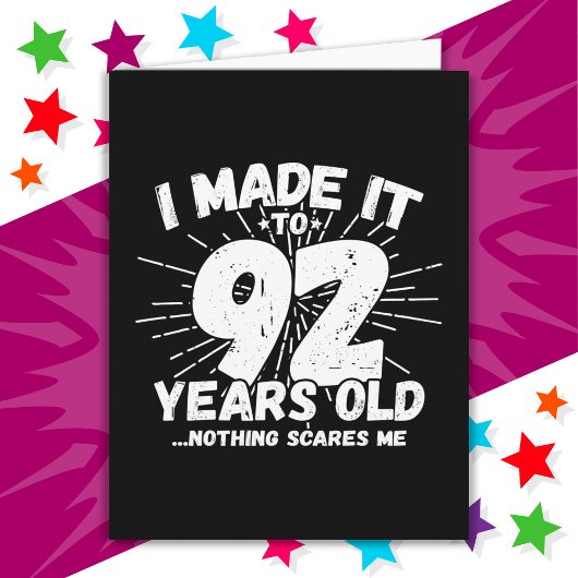 92歳皮肉ミームおもしろい92日誕生日 カード