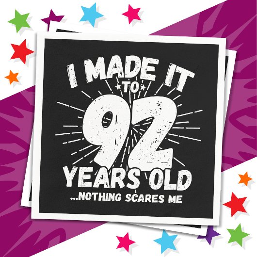 92歳皮肉ミームおもしろい92日誕生日 スタンダードカクテルナプキン