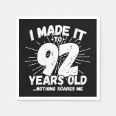 92歳皮肉ミームおもしろい92日誕生日 スタンダードカクテルナプキン (正面)