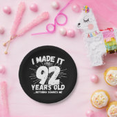 92歳皮肉ミームおもしろい92日誕生日 ペーパープレート (パーティー)
