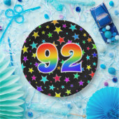 92番目のイベントはっきりした:,おもしろい, カラフル Rainbow 92 ペーパープレート (パーティー)
