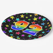 92番目のイベントはっきりした:,おもしろい, カラフル Rainbow 92 ペーパープレート (アングル)