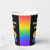 92番目の誕生日カラフル: Rainbow # 92,名前をカスタムする 紙コップ (左)