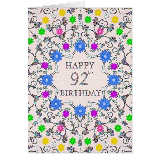 92番目の誕生日抽象芸術の花  (正面)