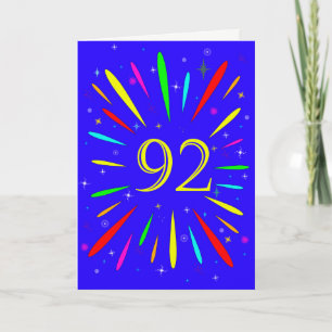 92番目の誕生日爆発カード カード