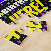 92番目の誕生日:おもしろい、カラフル星野パターン ジグソーパズル (側面)