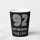 92番目の誕生日:インスパイアアールデコの検索「92」 +名前 紙コップ (裏面)