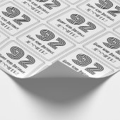 92番目の誕生日:インスパイアアールデコスタイル「92」 +名前 ラッピングペーパー (角)