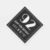 92番目の誕生日～インスパイアアールデコルック"92"，名前 スタンダードランチョンナプキン (角)