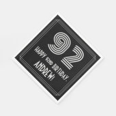 92番目の誕生日:インスパイアアールデコ検索"92" +名前 スタンダードランチョンナプキン (角)