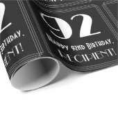 92番目の誕生日-インスパイアアールデコ検索"92",名前 ラッピングペーパー (ロールコーナー)